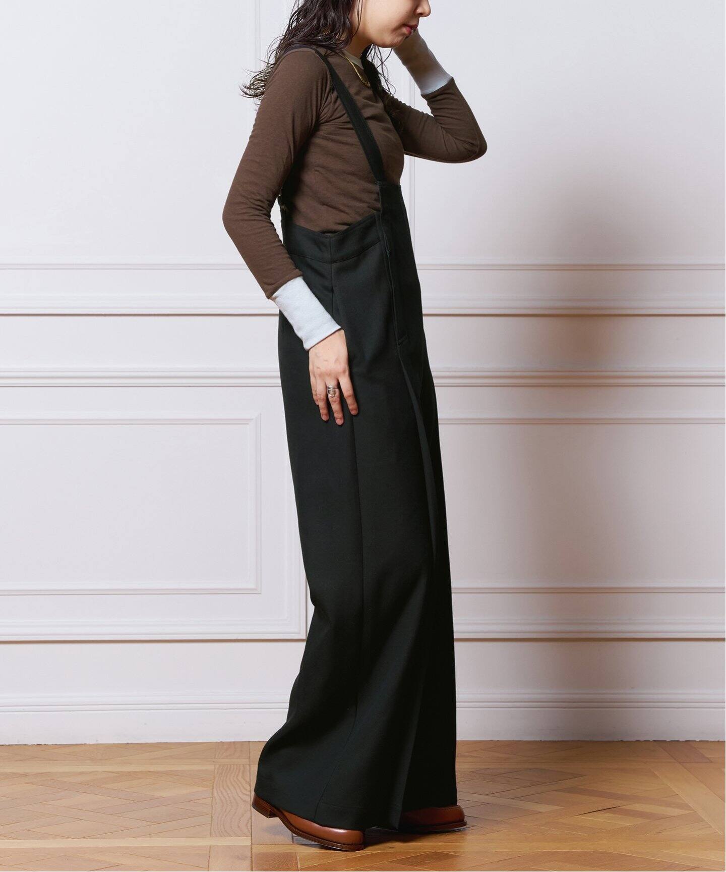 IENA LA BOUCLE ハイツイストウール 40sオーバーパンツ（サロペット  