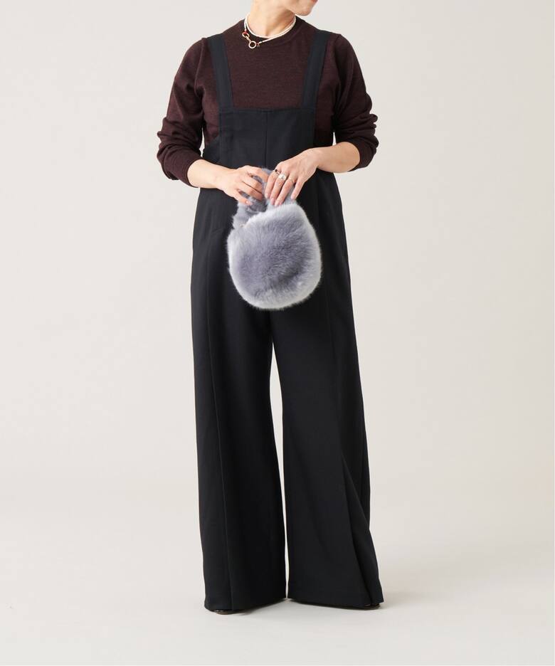 IENA LA BOUCLE ハイツイストウール 40sオーバーパンツ（サロペット  