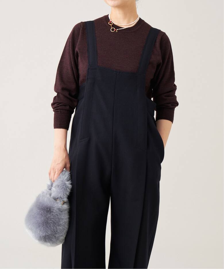 IENA LA BOUCLE ハイツイストウール 40sオーバーパンツ（サロペット  