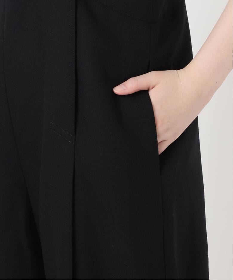 IENA LA BOUCLE ハイツイストウール 40sオーバーパンツ（サロペット 