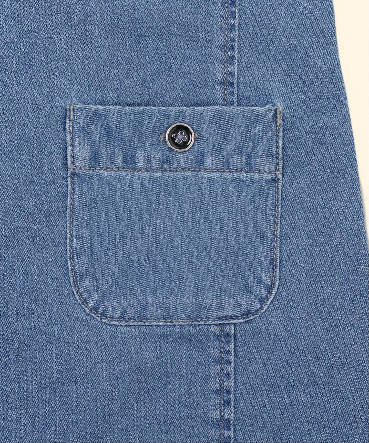 ヴェルメイユ パー イエナ デニムウエストフィット前ポケットワンピース 36 VERMEIL par iena｜ヴェルメイユ パー イエナのデニムパンツ