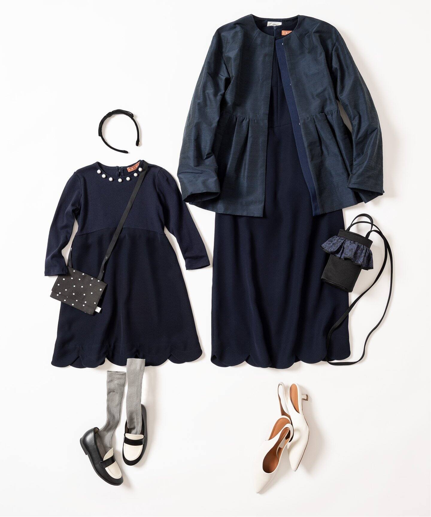 AMICA・kids/アミカ】 別注スカラップMOMドレス（ワンピース）｜IENA  