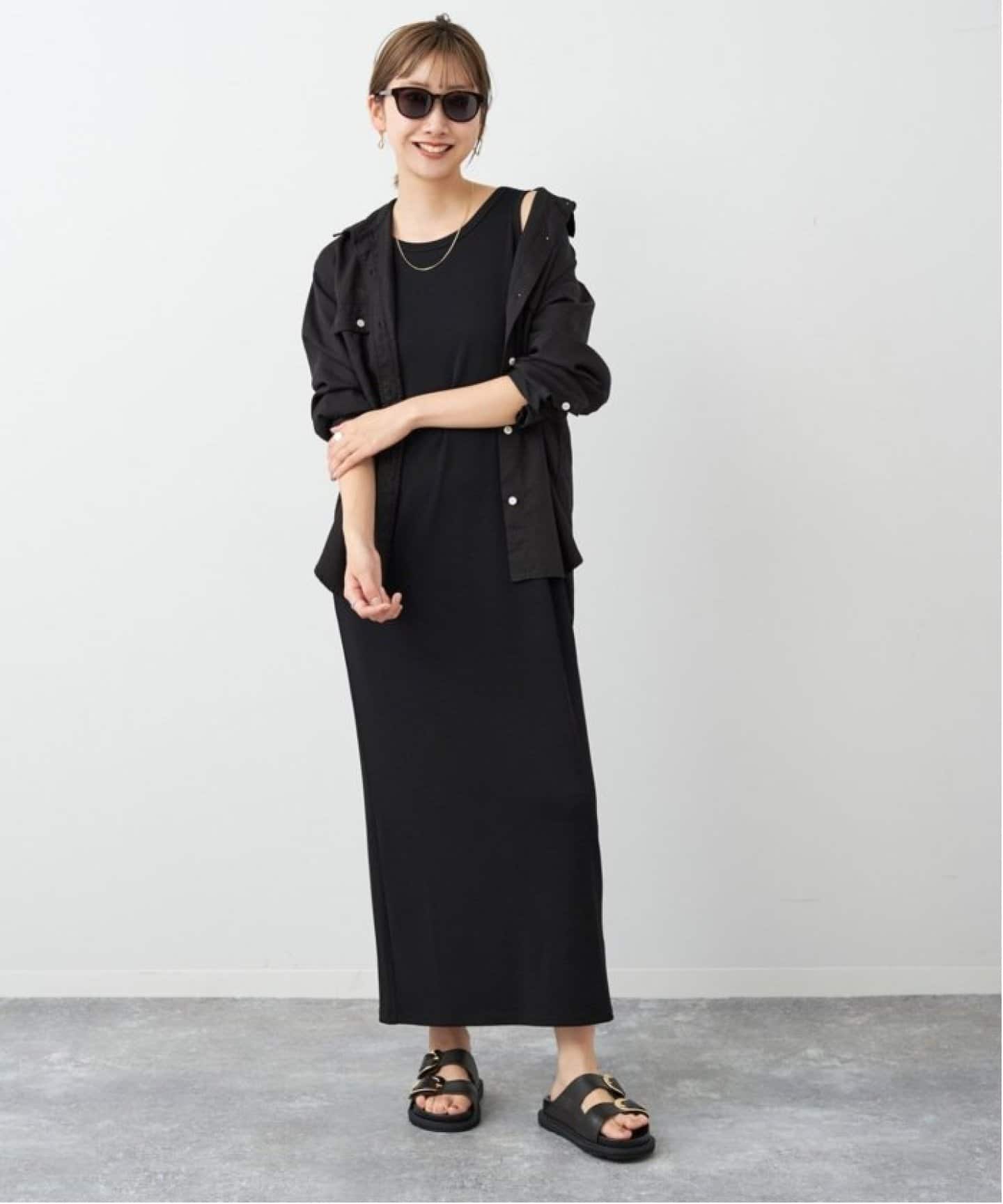 翌日発送　今季新品　Plage リブタンクワンピース 　ブラック　36 Plage - 翌日発送 今季新品 Plage リブタンクワンピース