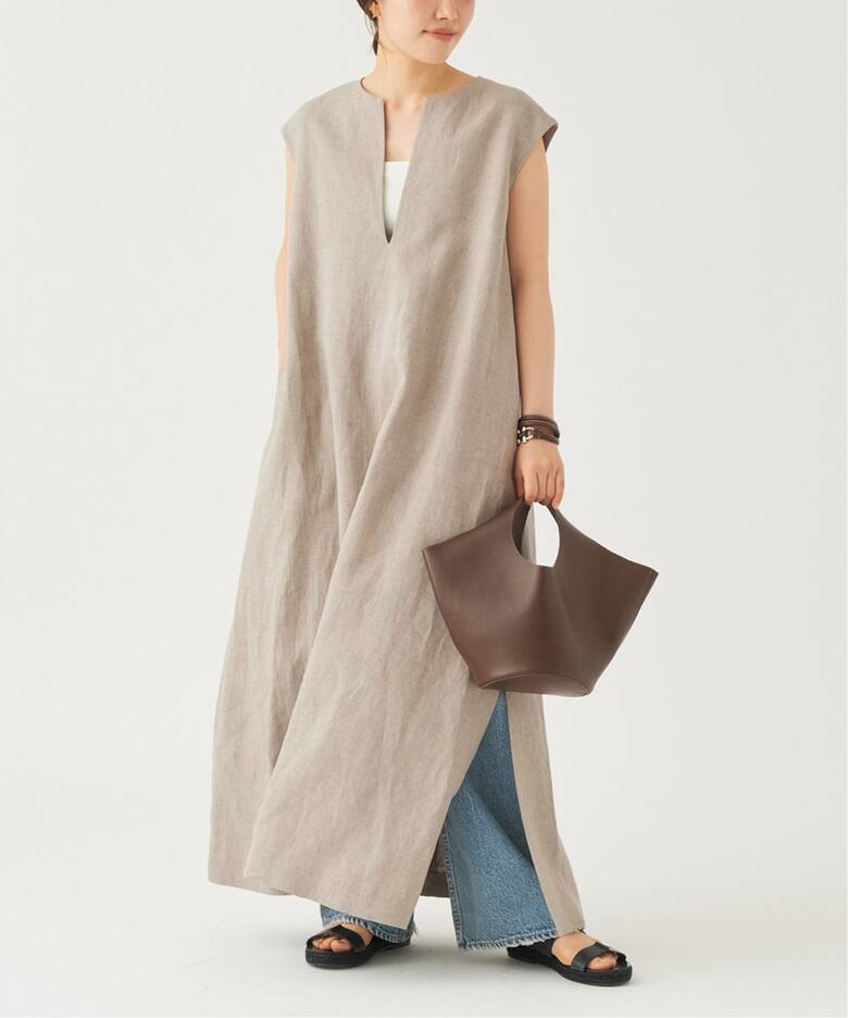 WEB限定追加》Linen フレア ワンピース（ワンピース）｜Plage 