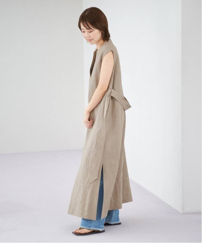 WEB限定追加》Linen フレア ワンピース（ワンピース）｜Plage 