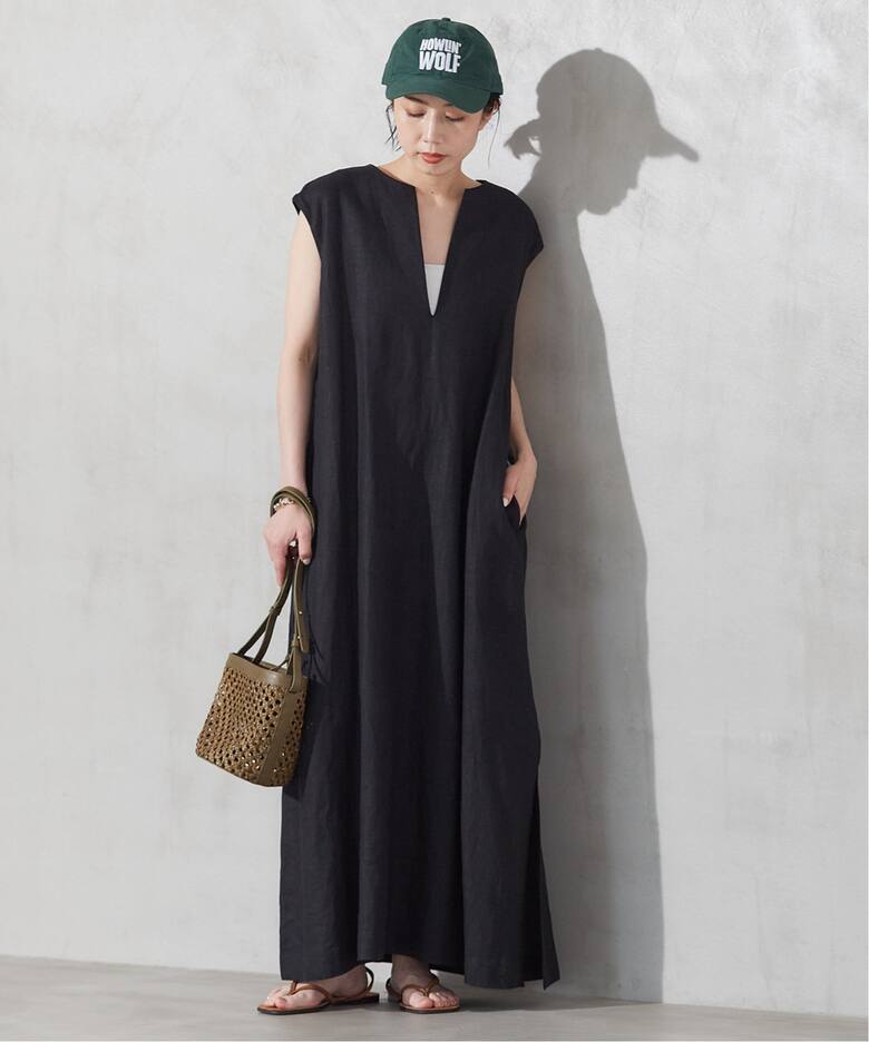 WEB限定追加》Linen フレア ワンピース（ワンピース）｜Plage 