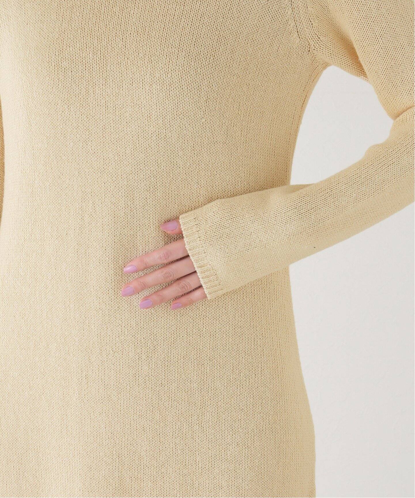 LILY YARN KNIT BLOUSON Lサイズ LIDNM COTTON LILY YARN CREW NECK 