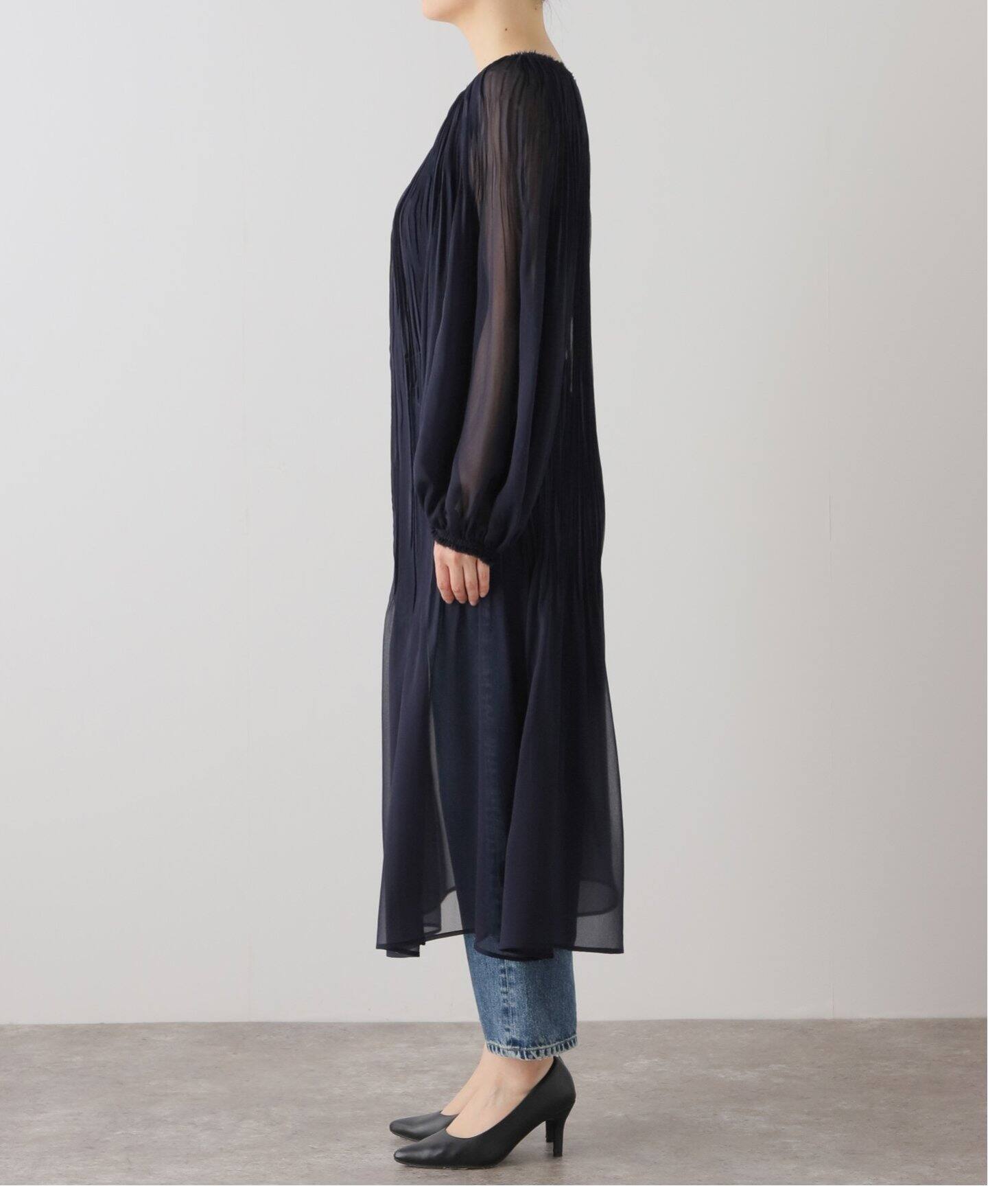 SHEER PLEATS LONG ドレス（ワンピース）｜Plage（プラージュ 