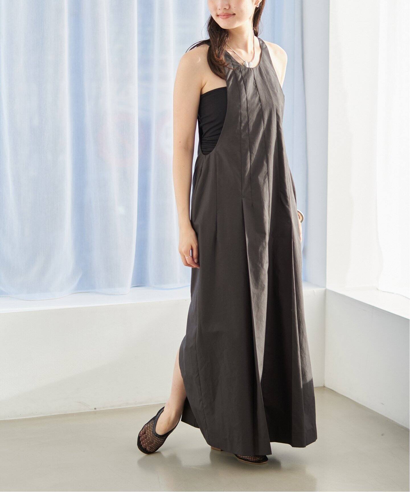 JANE SMITH/ジェーンスミス】COTTON BROAD AMERICAN SLEEVE ワンピース 
