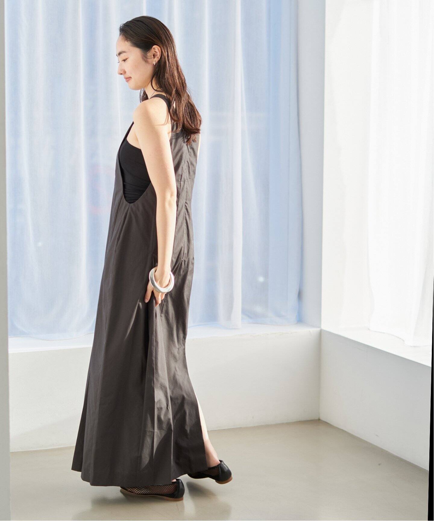 JANE SMITH/ジェーンスミス】COTTON BROAD AMERICAN SLEEVE ワンピース  