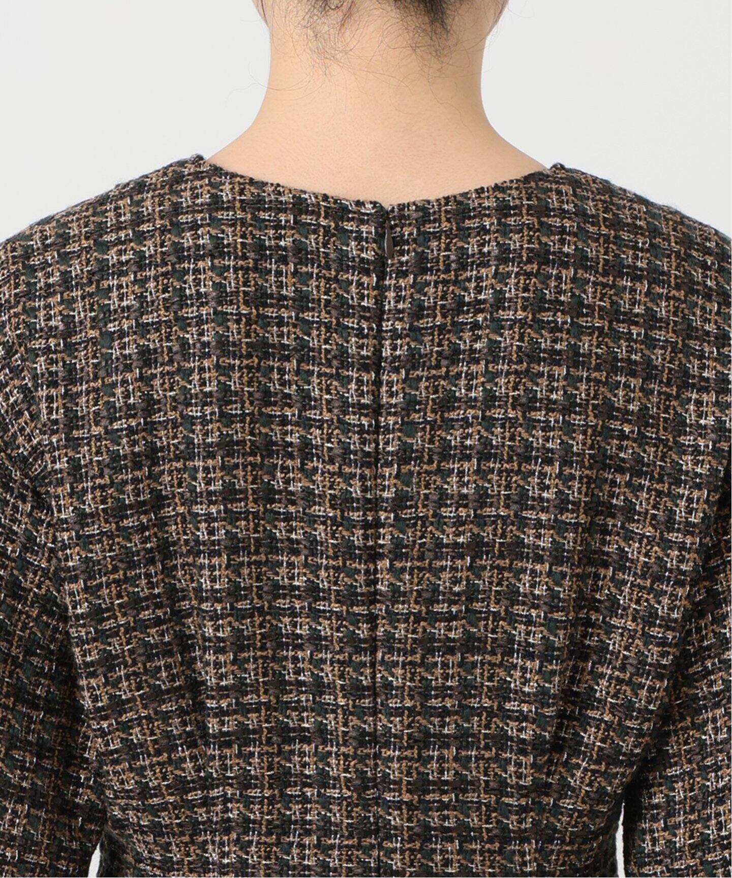 ミックスツイードウエストシェイプワンピース（ワンピース