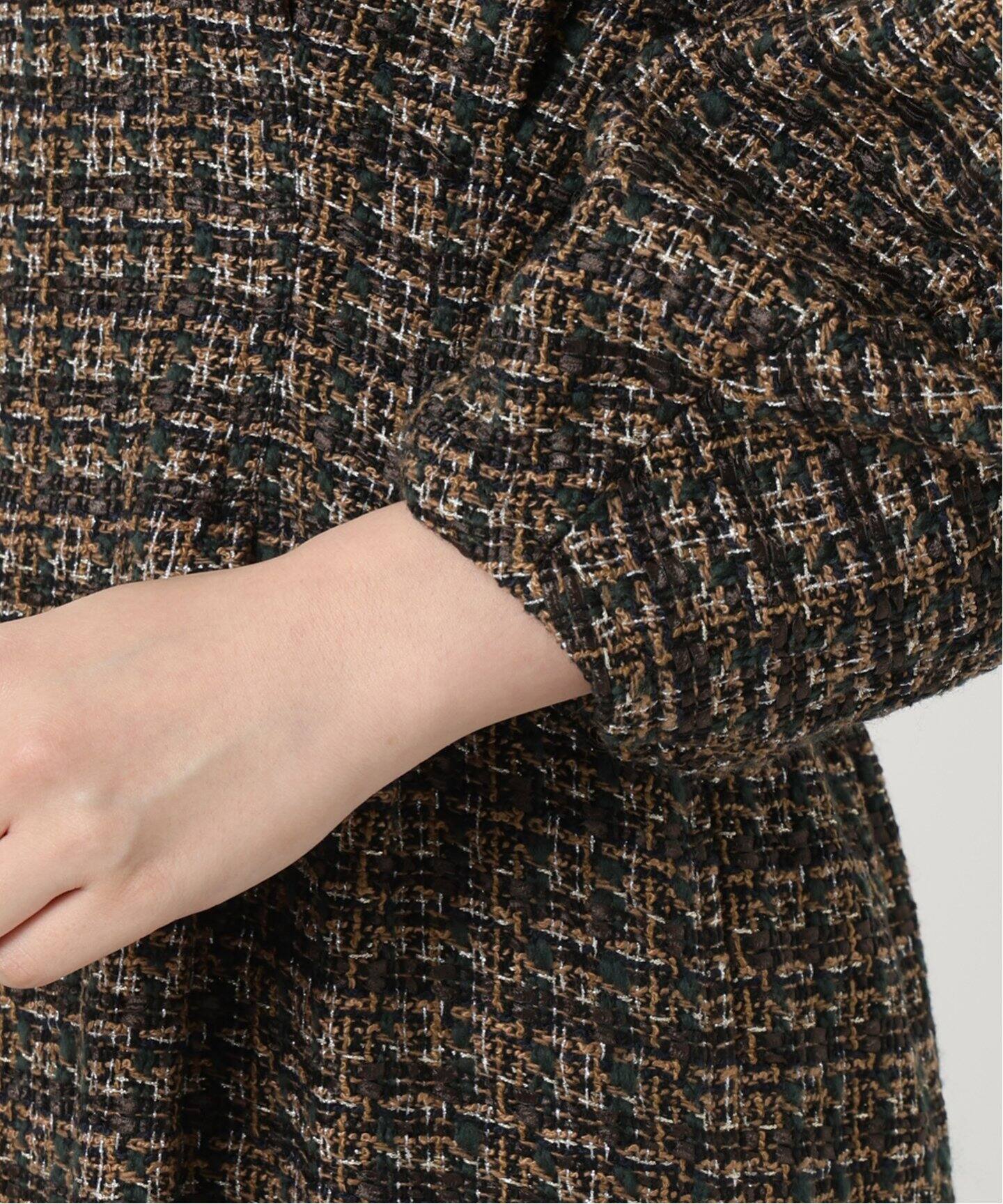 ミックスツイードウエストシェイプワンピース（ワンピース）｜VERMEIL