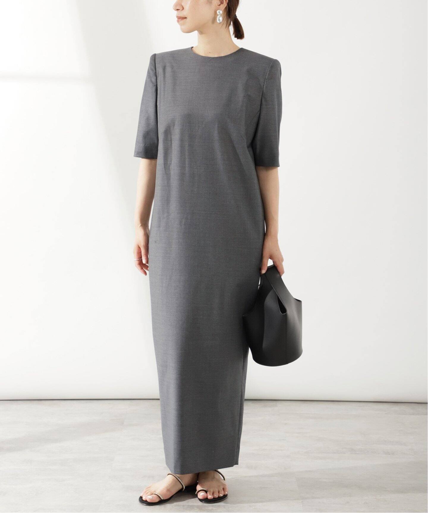 TAKASHI IKEDA x VERMEIL パッドショルダーワンピース（ワンピース  