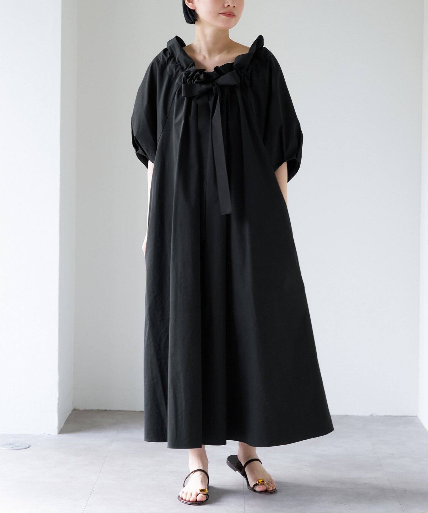 コットントロピカルドロストリボンワンピース（ワンピース）｜VERMEIL  