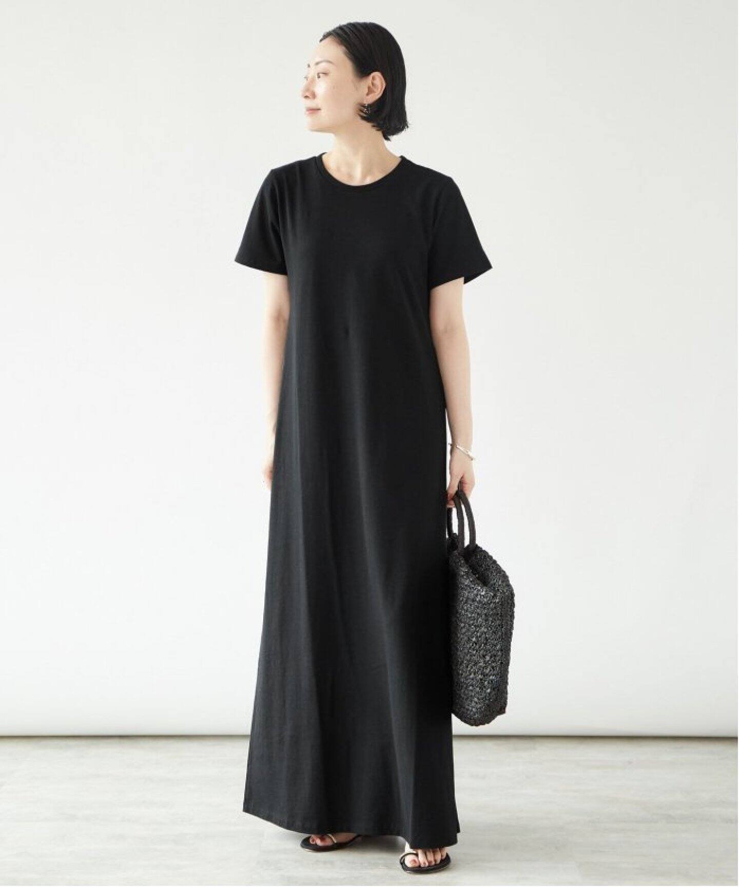 未使用【Antiquités noir 】インディゴ リネンリボンワンピース Antiquités noir インディゴリネンリボンワンピース インディゴ