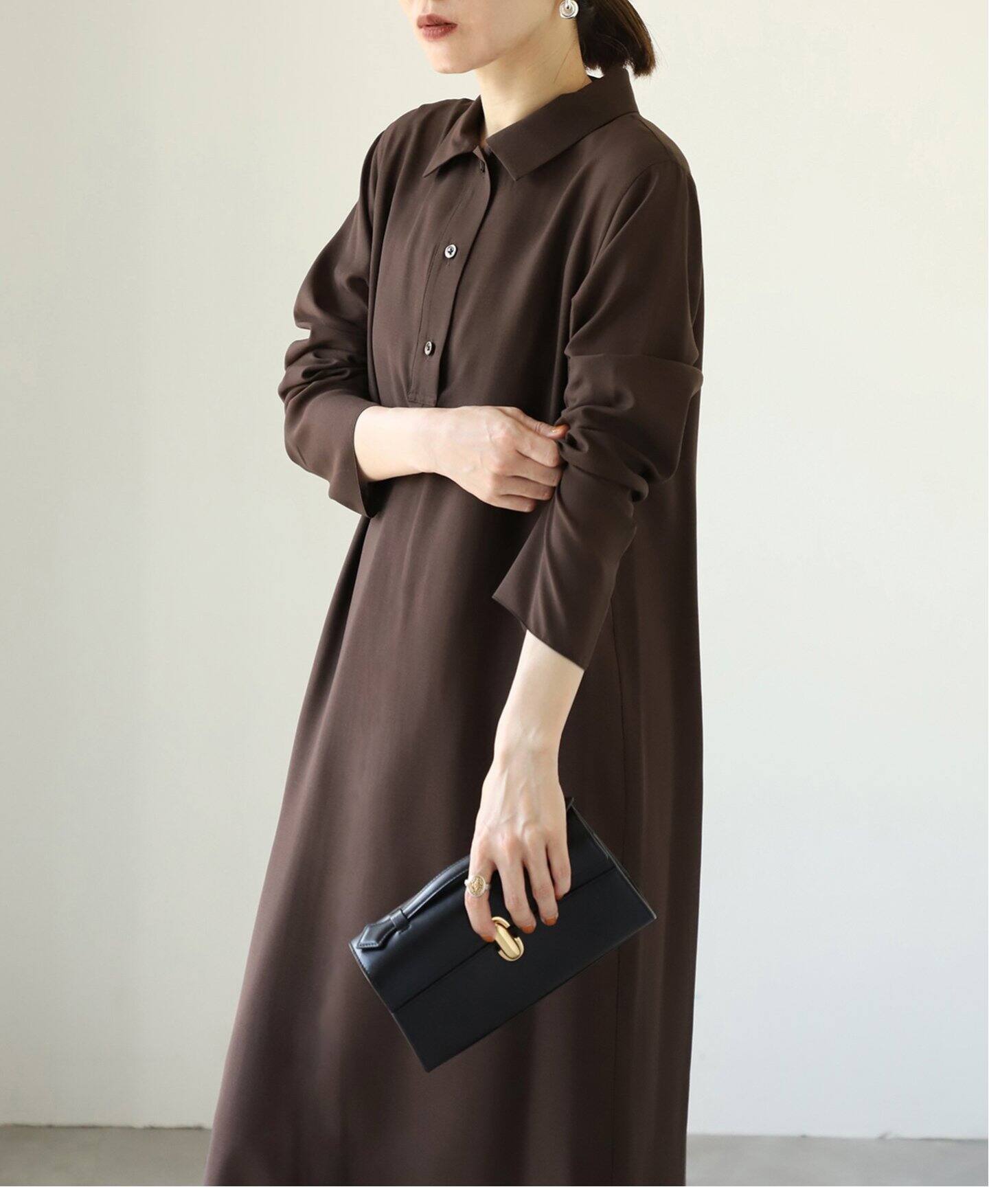 ACシフォン シアーシャツワンピース（ワンピース）｜VERMEIL par iena  