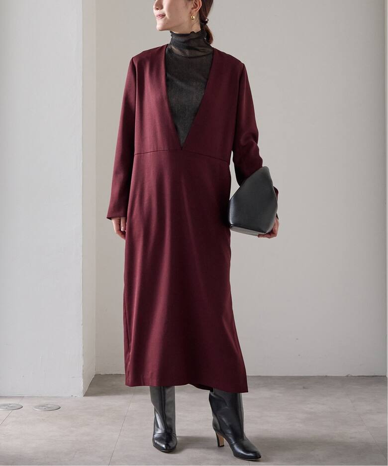 クリアウールVネックワンピース（ワンピース）｜VERMEIL par iena  