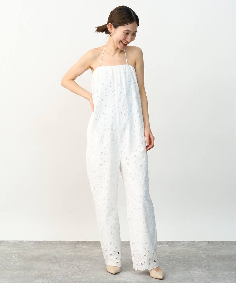 コットン刺繍オールインワン（つなぎ／オールインワン）｜VERMEIL par  