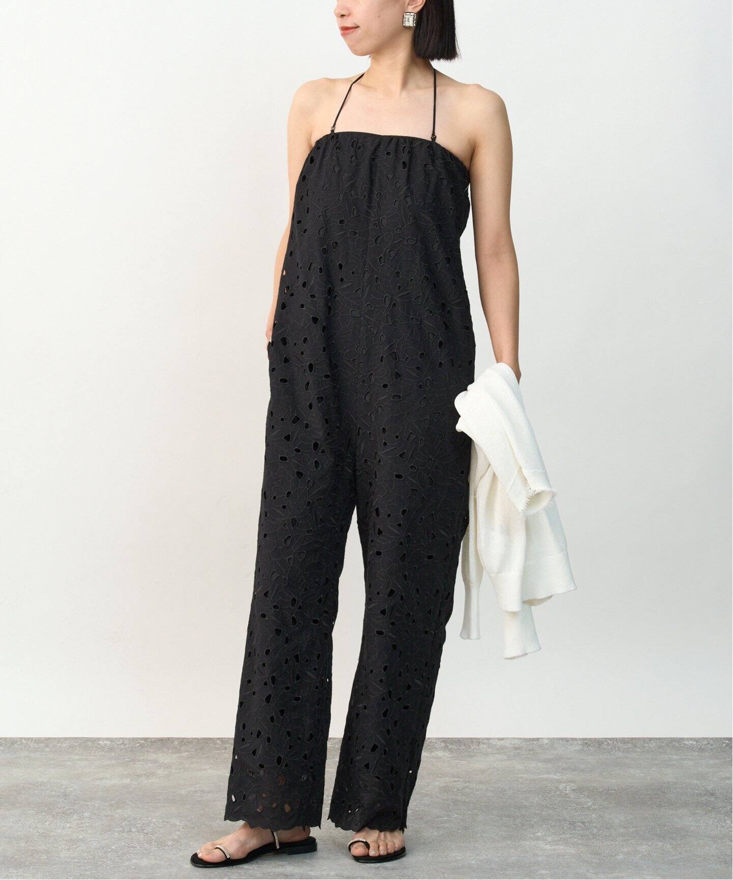 コットン刺繍オールインワン（つなぎ／オールインワン）｜VERMEIL par  