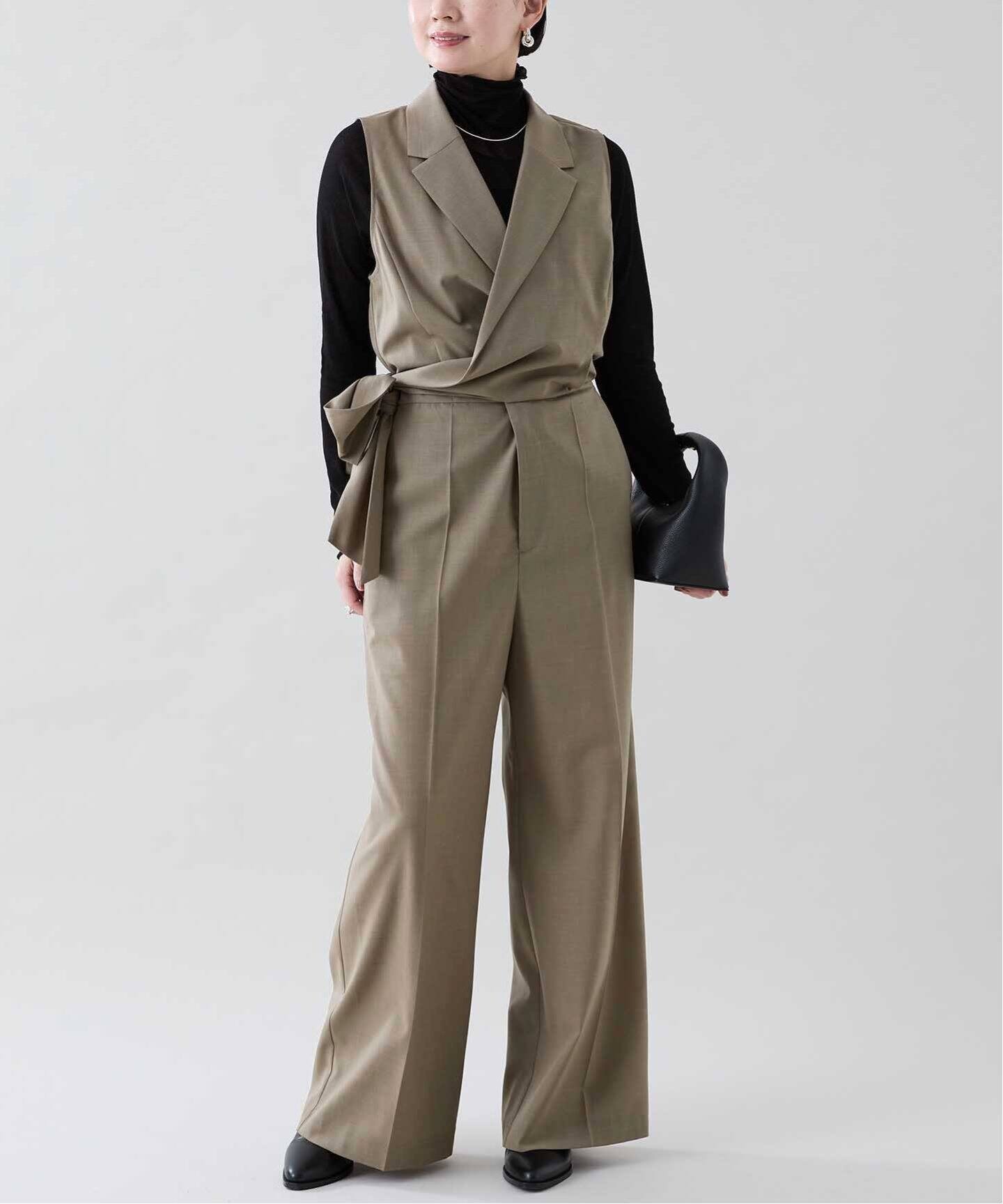 カシュクールオールインワン（つなぎ／オールインワン  