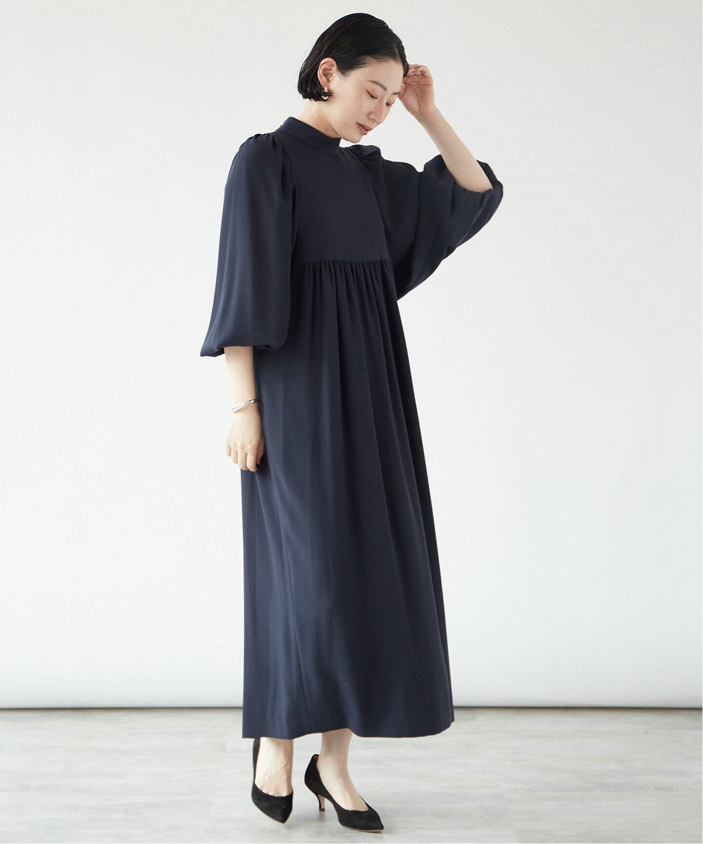 追加2》アセテートバックサテンジョーゼットワンピース（ワンピース  