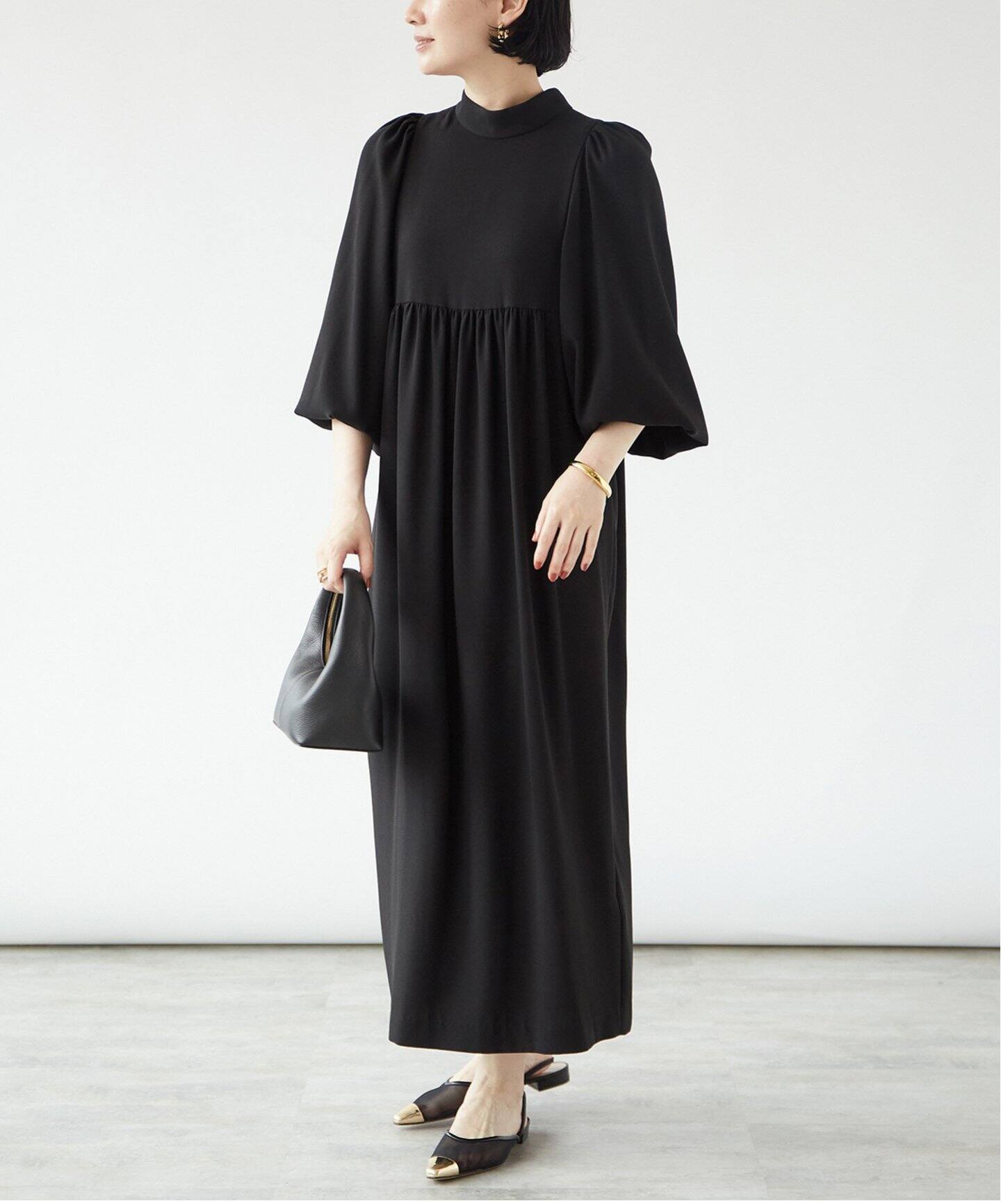 追加2》アセテートバックサテンジョーゼットワンピース（ワンピース  