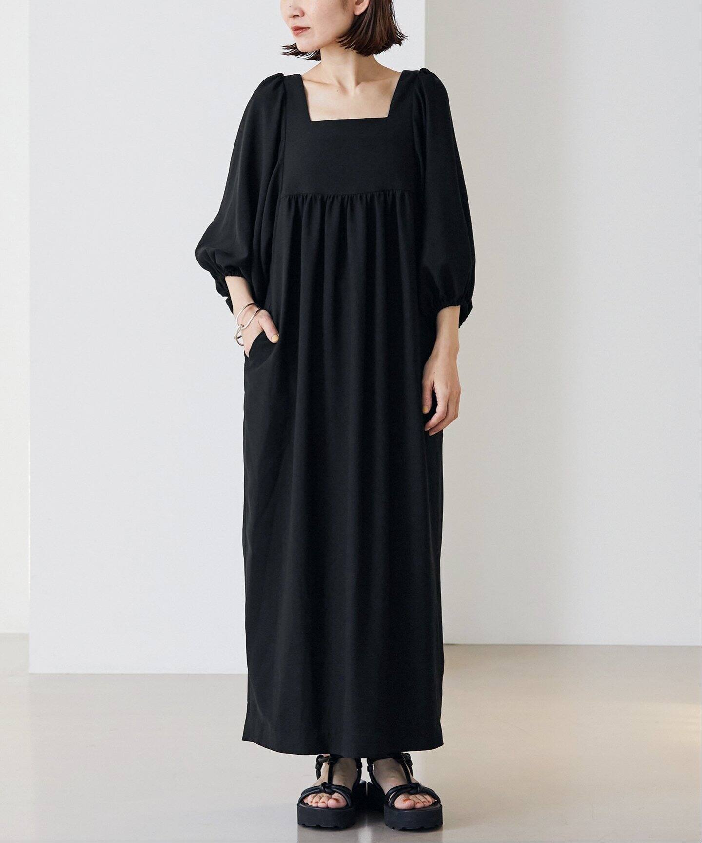 追加》ジョーゼットスクエアネックワンピース（ワンピース）｜VERMEIL  