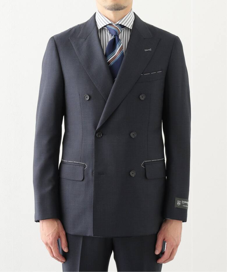 D.OLIVER ダブルブレスト 6ボタン スーツ DORMEUIL（スーツ 
