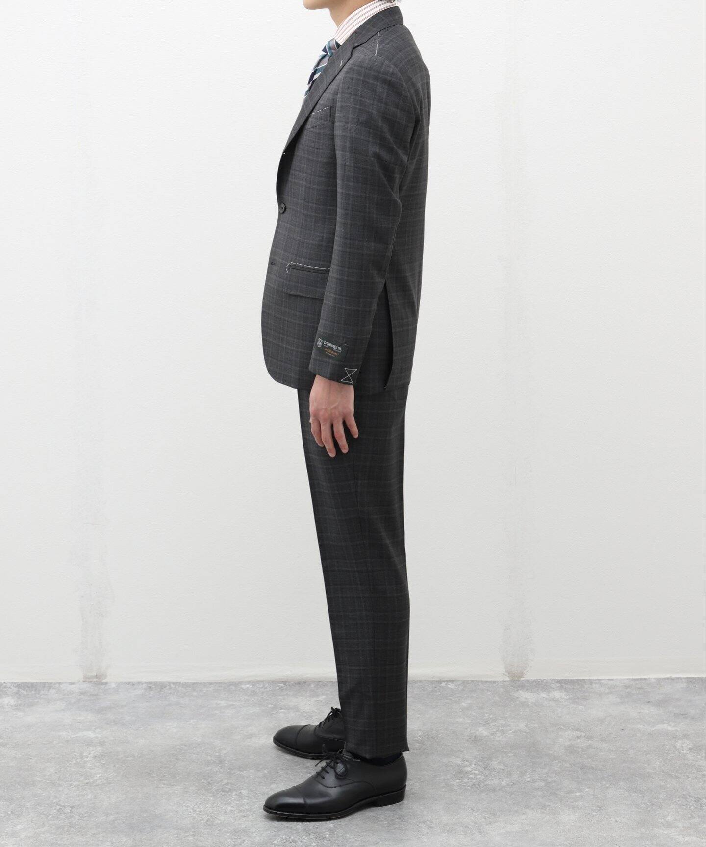 DORMEUIL】D.OLIVER 3ボタン スーツ チェック（スーツ・セットアップ 