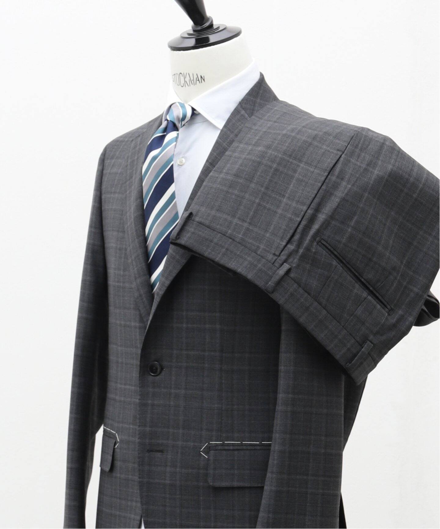 DORMEUIL】D.OLIVER 3ボタン スーツ チェック（スーツ・セットアップ 