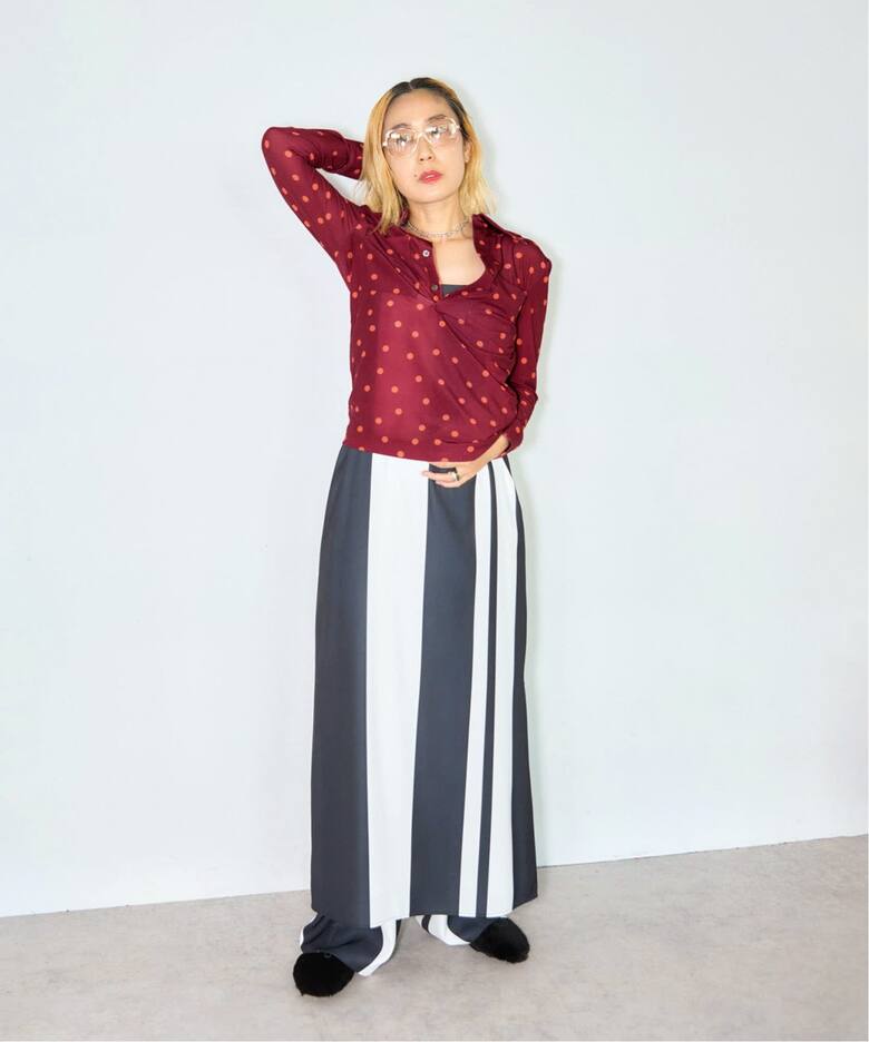 TOGA PULLA DOTS PRINT JERSEY L/S TP242-FJ222：トップス（シャツ 