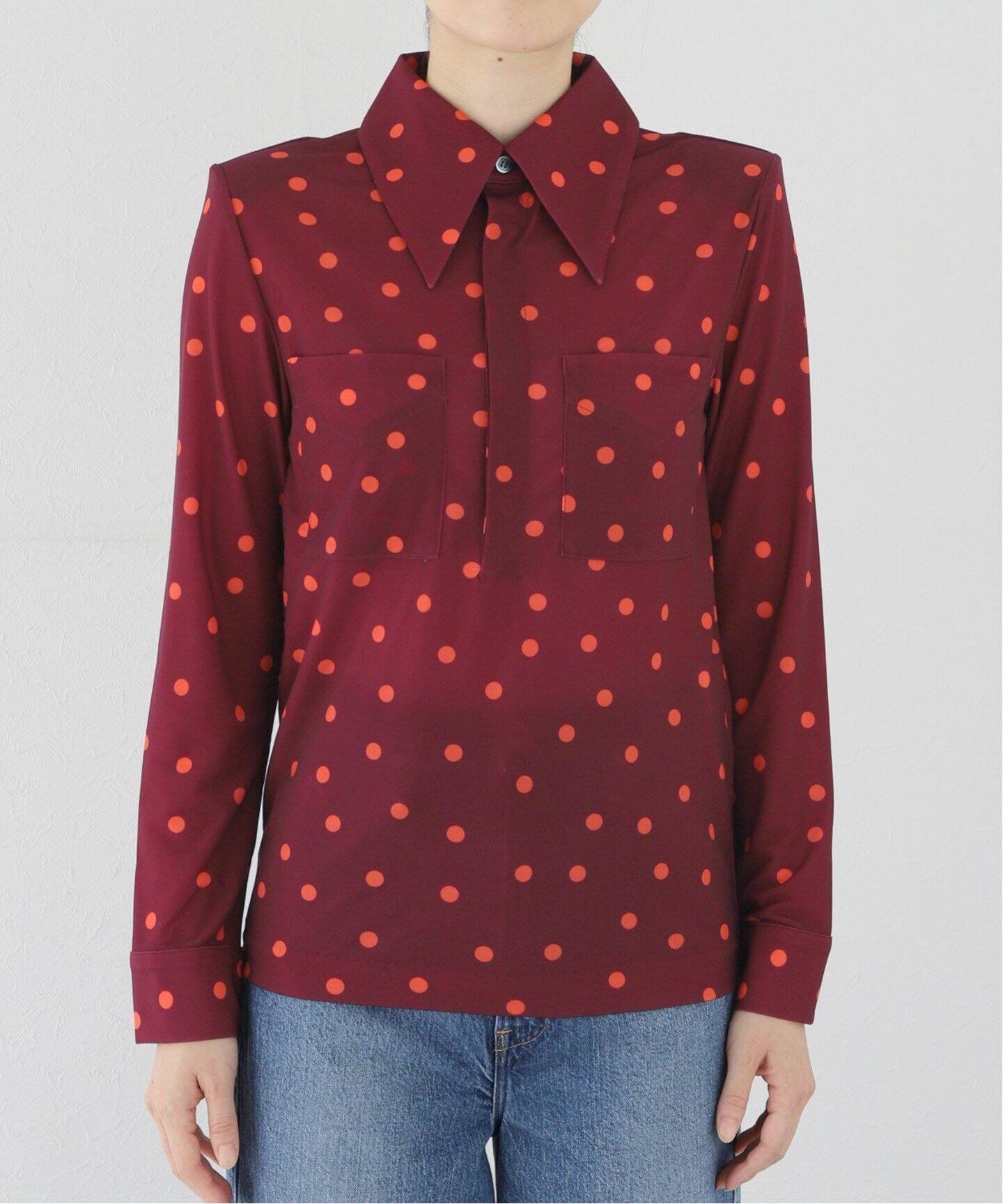 TOGA PULLA DOTS PRINT JERSEY L/S TP242-FJ222：トップス（シャツ 