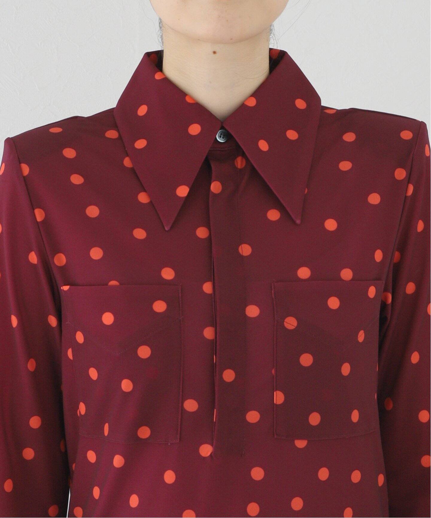 TOGA PULLA DOTS PRINT JERSEY L/S TP242-FJ222：トップス（シャツ 