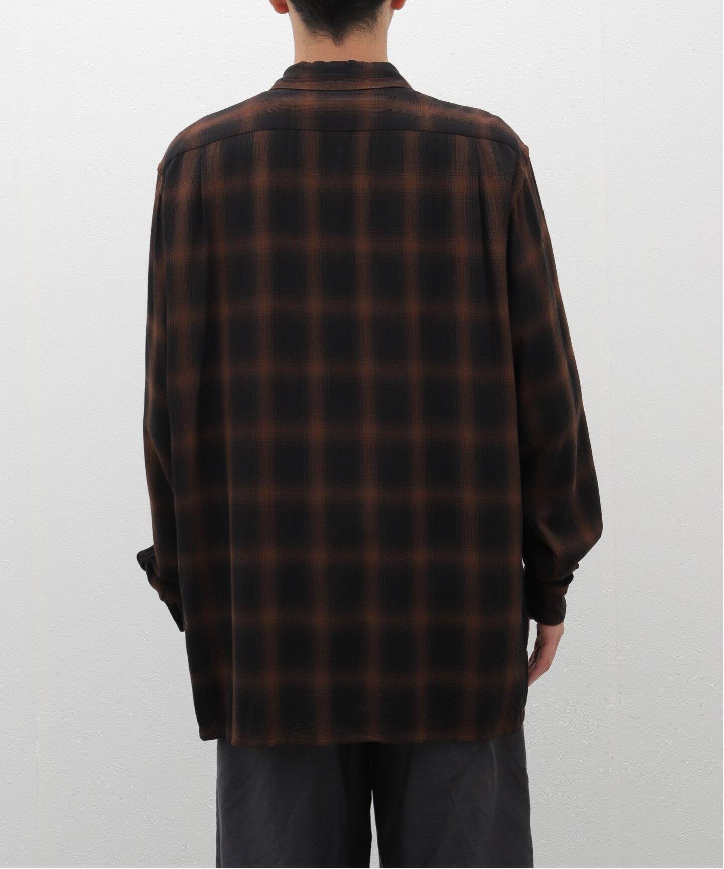 COMOLI / コモリ】レーヨン オープンカラーシャツ（シャツ／ブラウス  