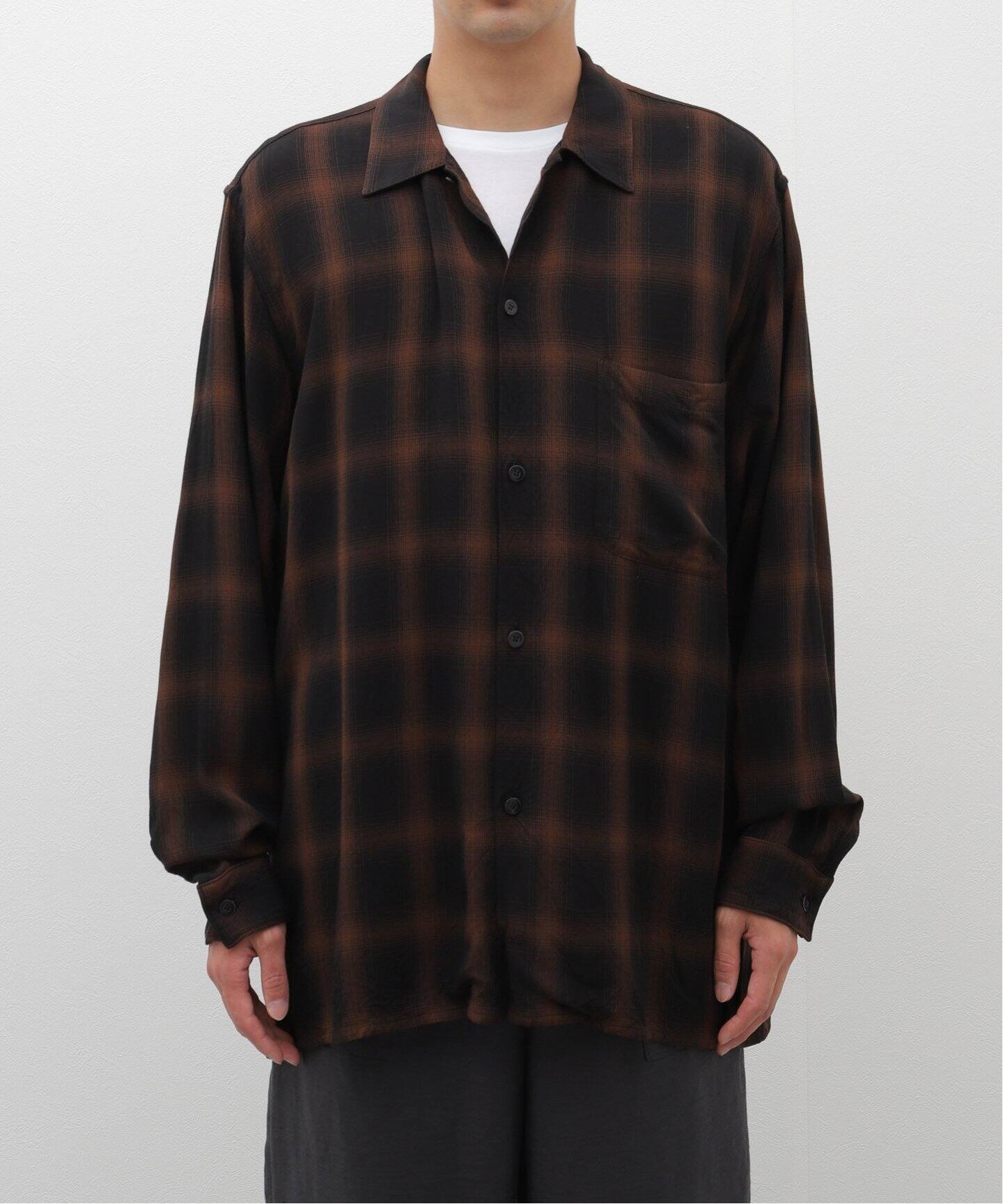 COMOLI / コモリ】レーヨン オープンカラーシャツ（シャツ／ブラウス  