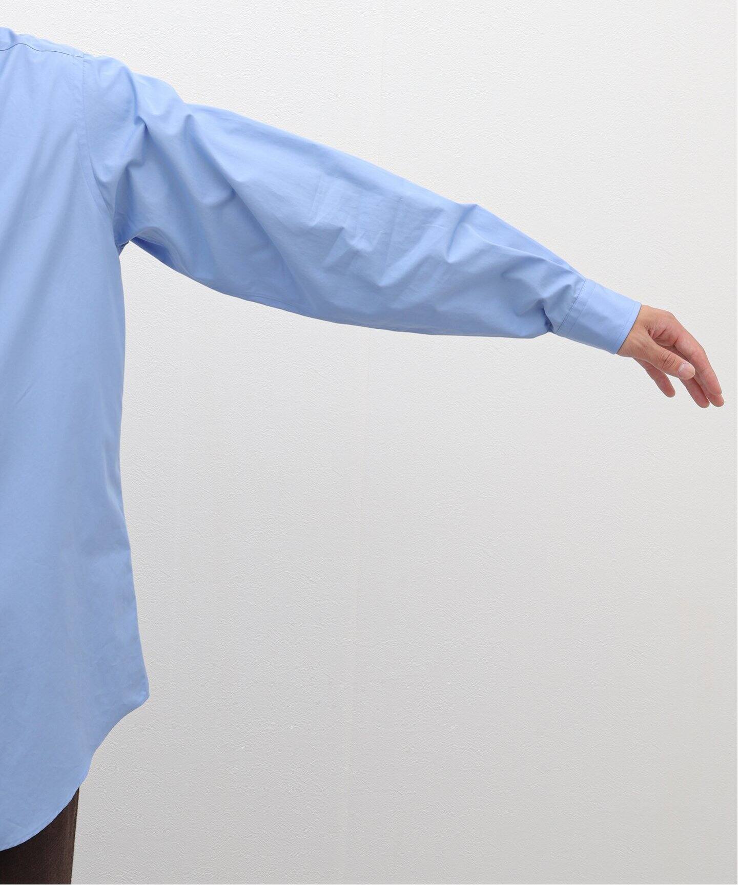 未使用 レショップ l'echoppe LE ブルー シャツ 3 長袖 SLIM LE / エルイー】SLIM RG SH（シャツ／ブラウス）｜L'ECHOPPE（レ