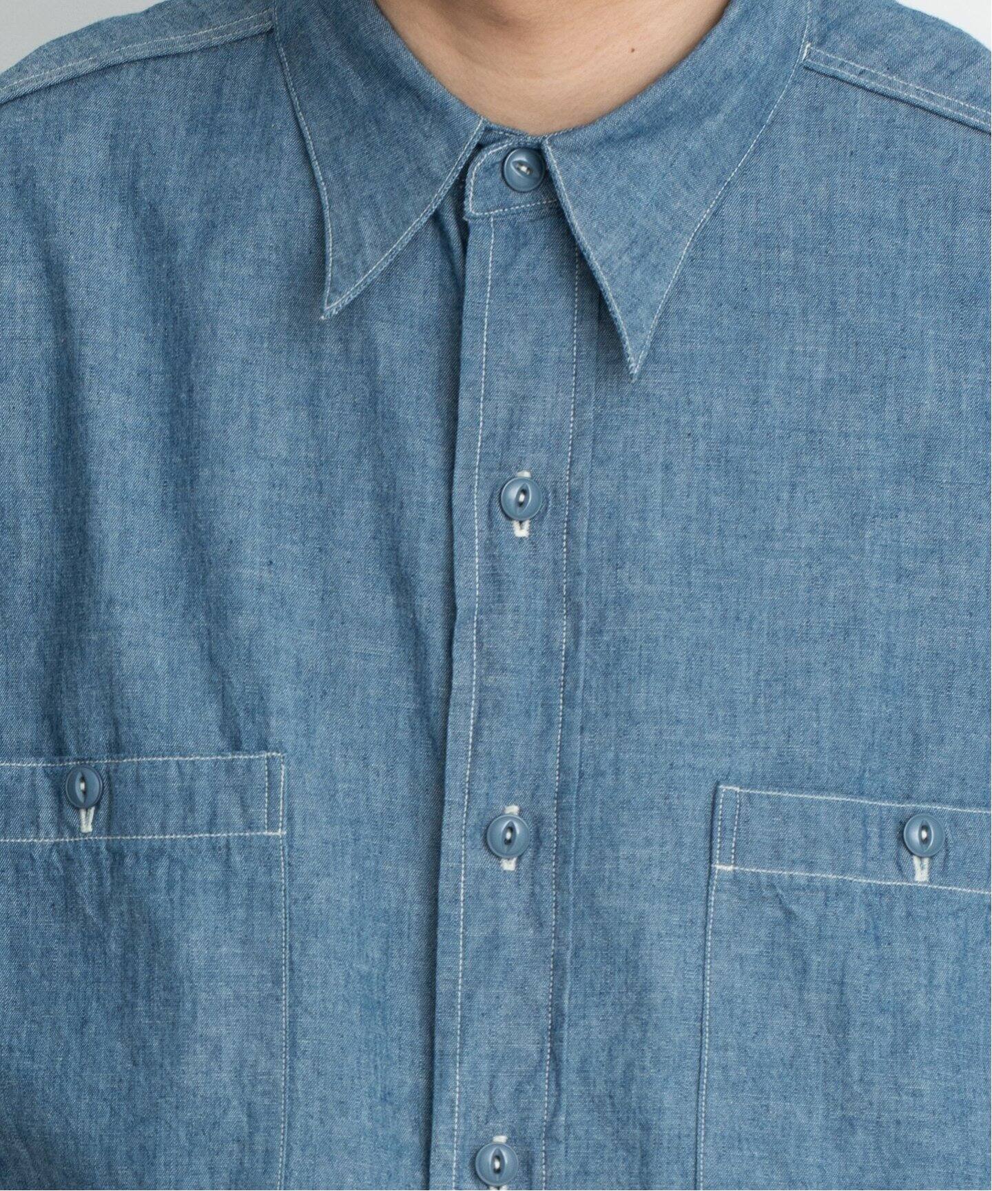 LE / エルイー】STANDARD Chambray Shirts（シャツ／ブラウス）｜L  