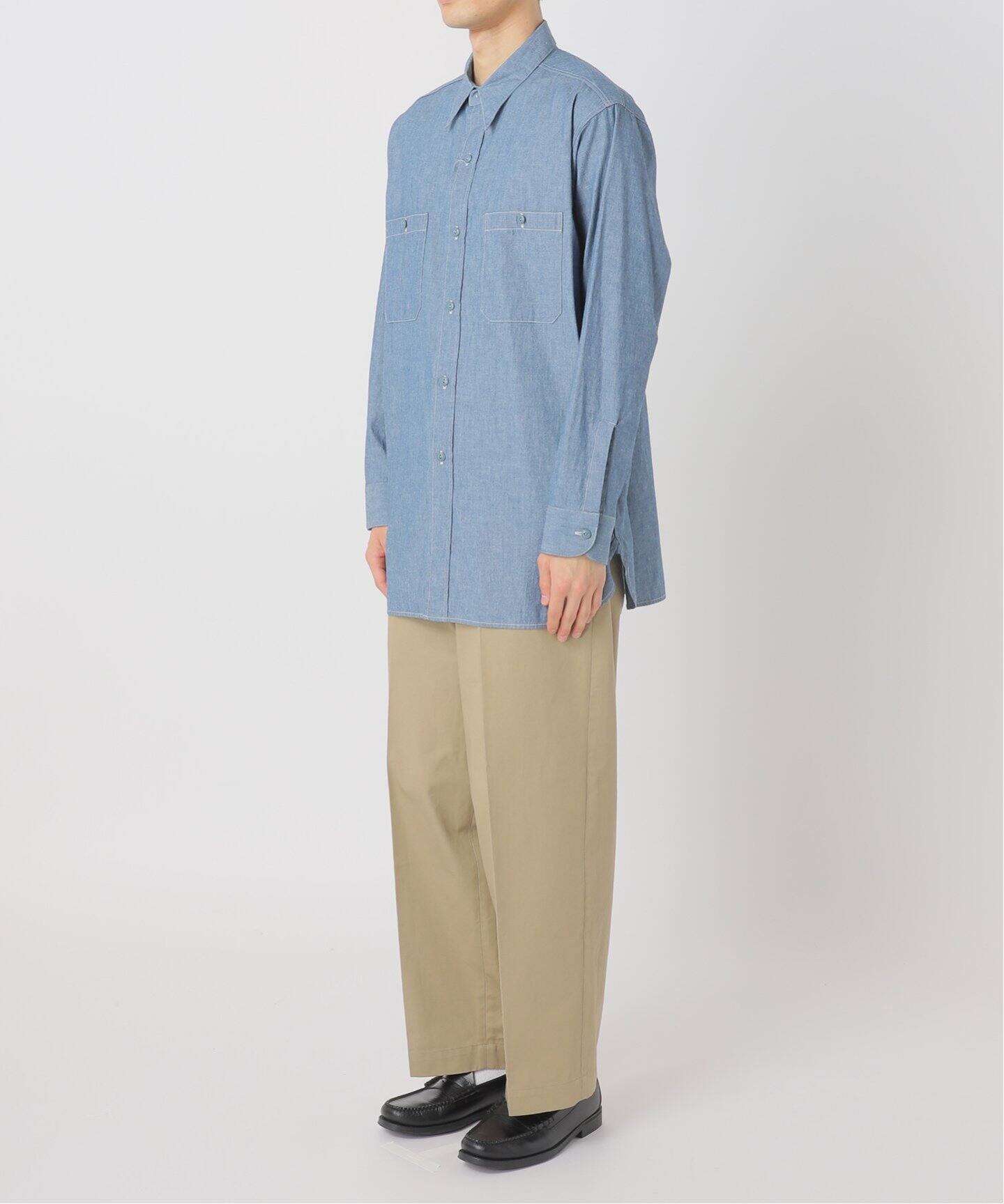 LE / エルイー】STANDARD Chambray Shirts（シャツ／ブラウス）｜L 
