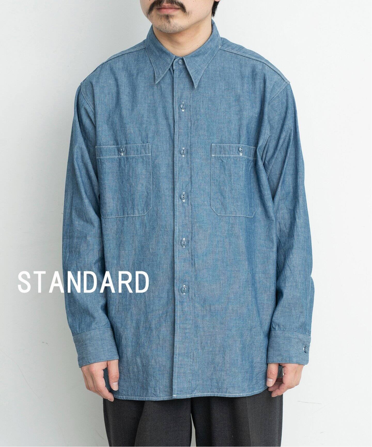 LE / エルイー】STANDARD Chambray Shirts（シャツ／ブラウス）｜L  