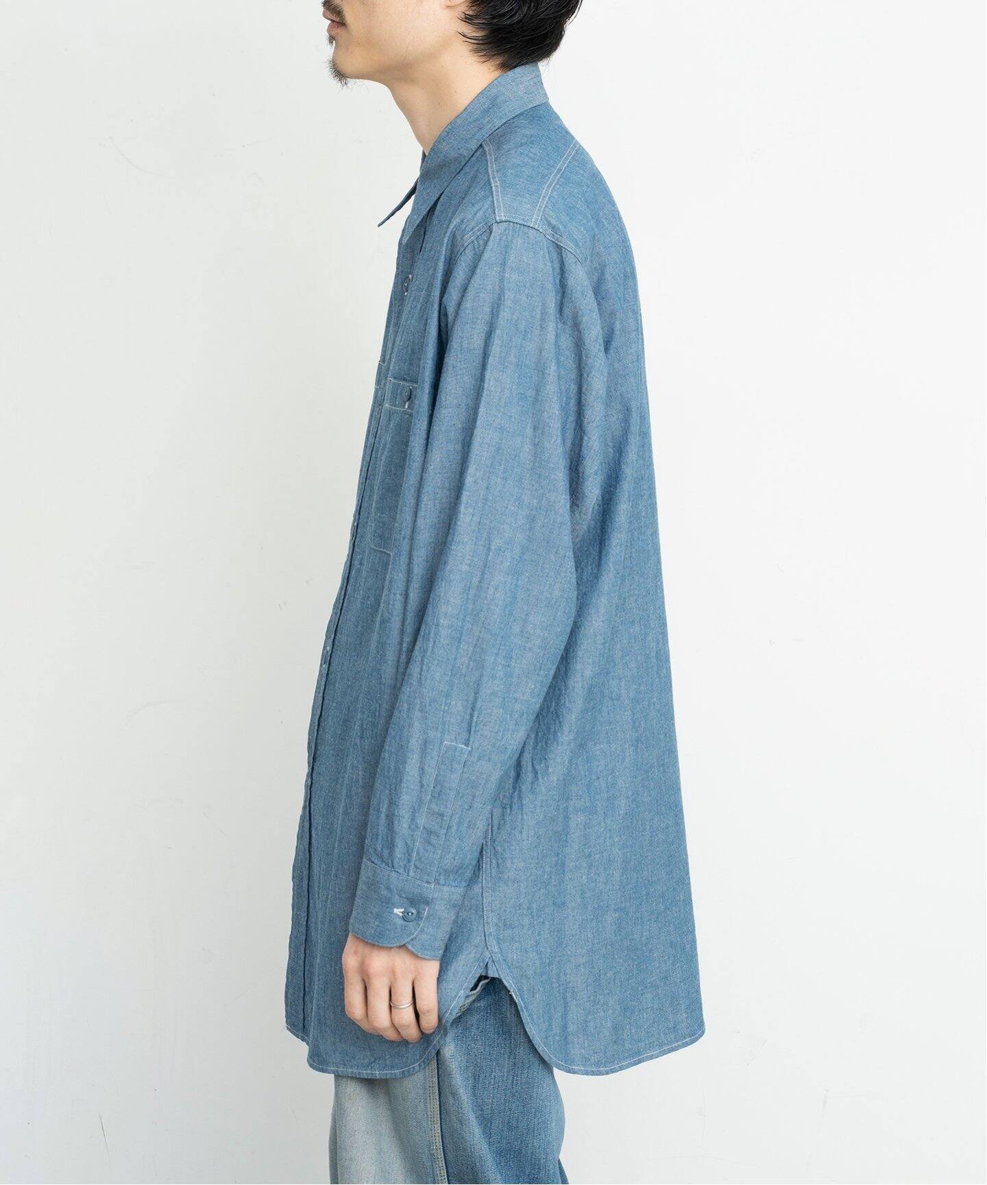 LE / エルイー】WIDE Chambray Shirts（シャツ／ブラウス）｜L