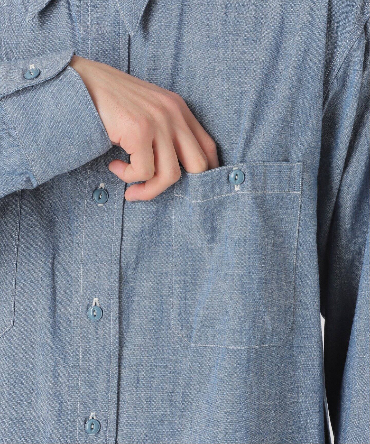 LE / エルイー】WIDE Chambray Shirts（シャツ／ブラウス）｜L