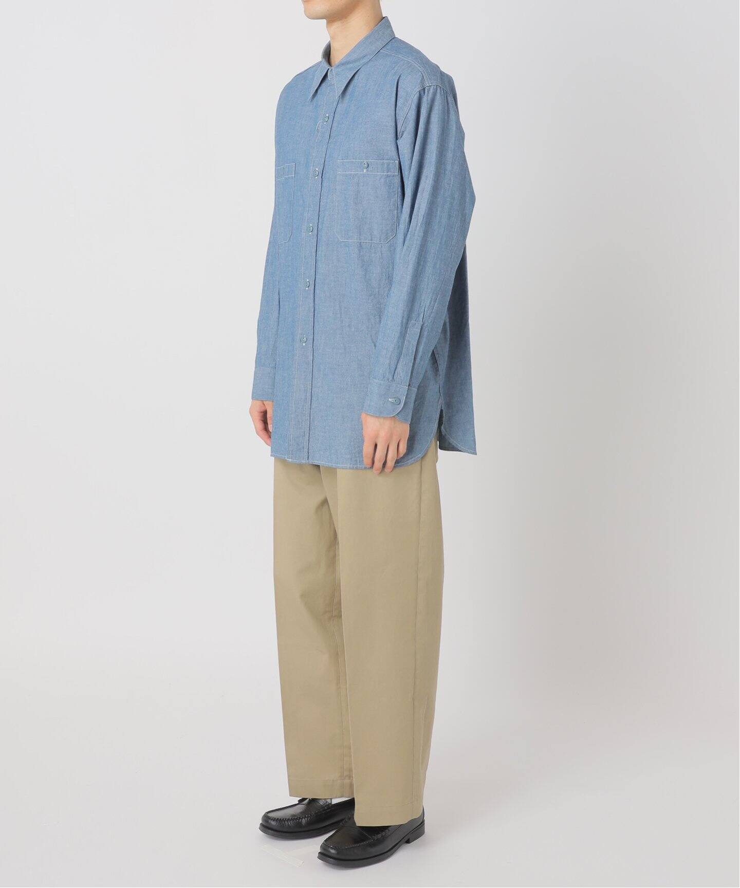 LE / エルイー】WIDE Chambray Shirts（シャツ／ブラウス）｜L
