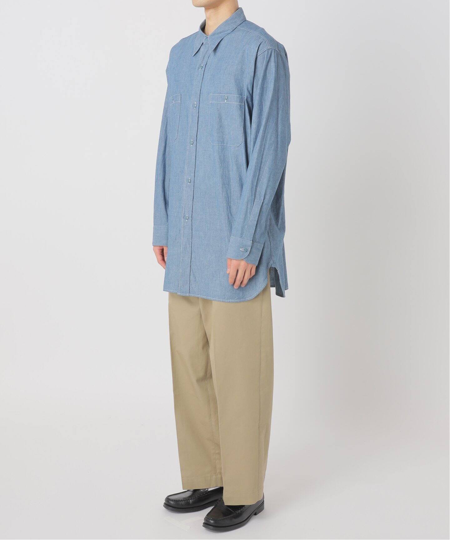 LE / エルイー】WIDE Chambray Shirts（シャツ／ブラウス）｜L