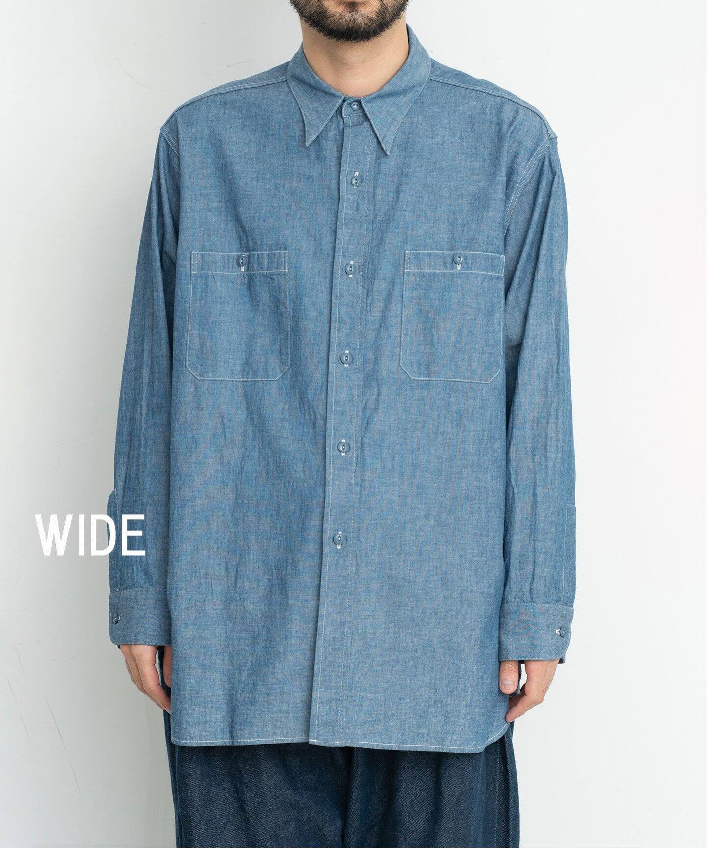LE / エルイー】WIDE Chambray Shirts（シャツ／ブラウス）｜L