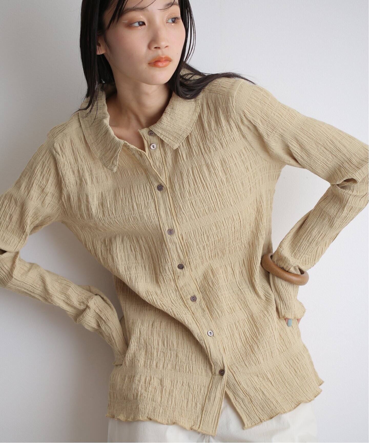 anuke Shirring Mellow Shirts 62410413（シャツ／ブラウス）｜BOICE 