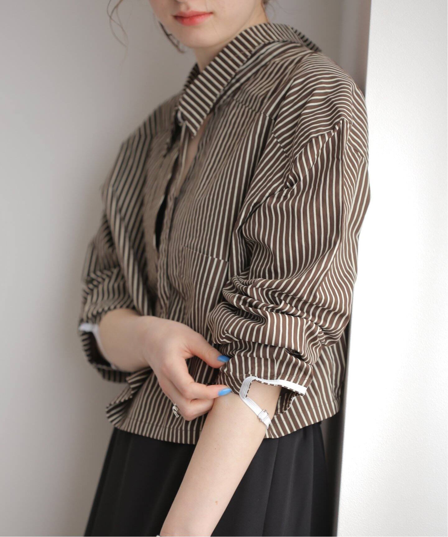 Knuth Marf 2way stripe volume shirt（シャツ／ブラウス）｜BOICE  