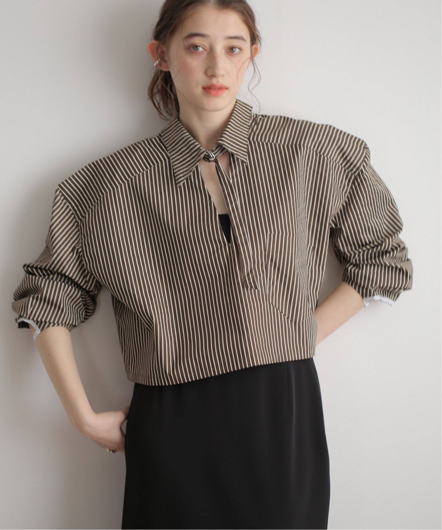 Knuth Marf 2way stripe volume shirt（シャツ／ブラウス）｜BOICE  