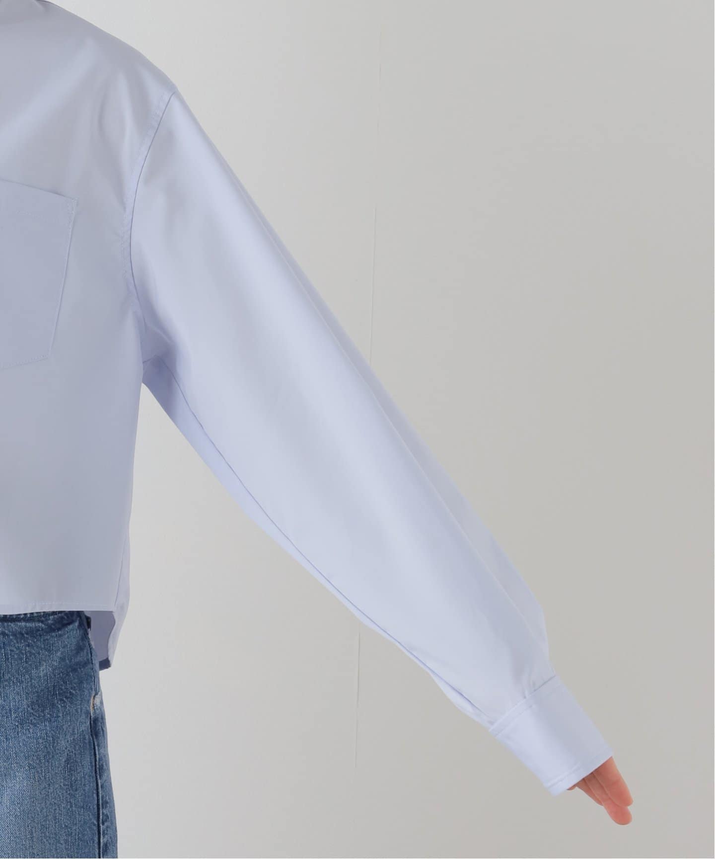 ウォッシャブルクロップドシャツ（シャツ／ブラウス）｜La