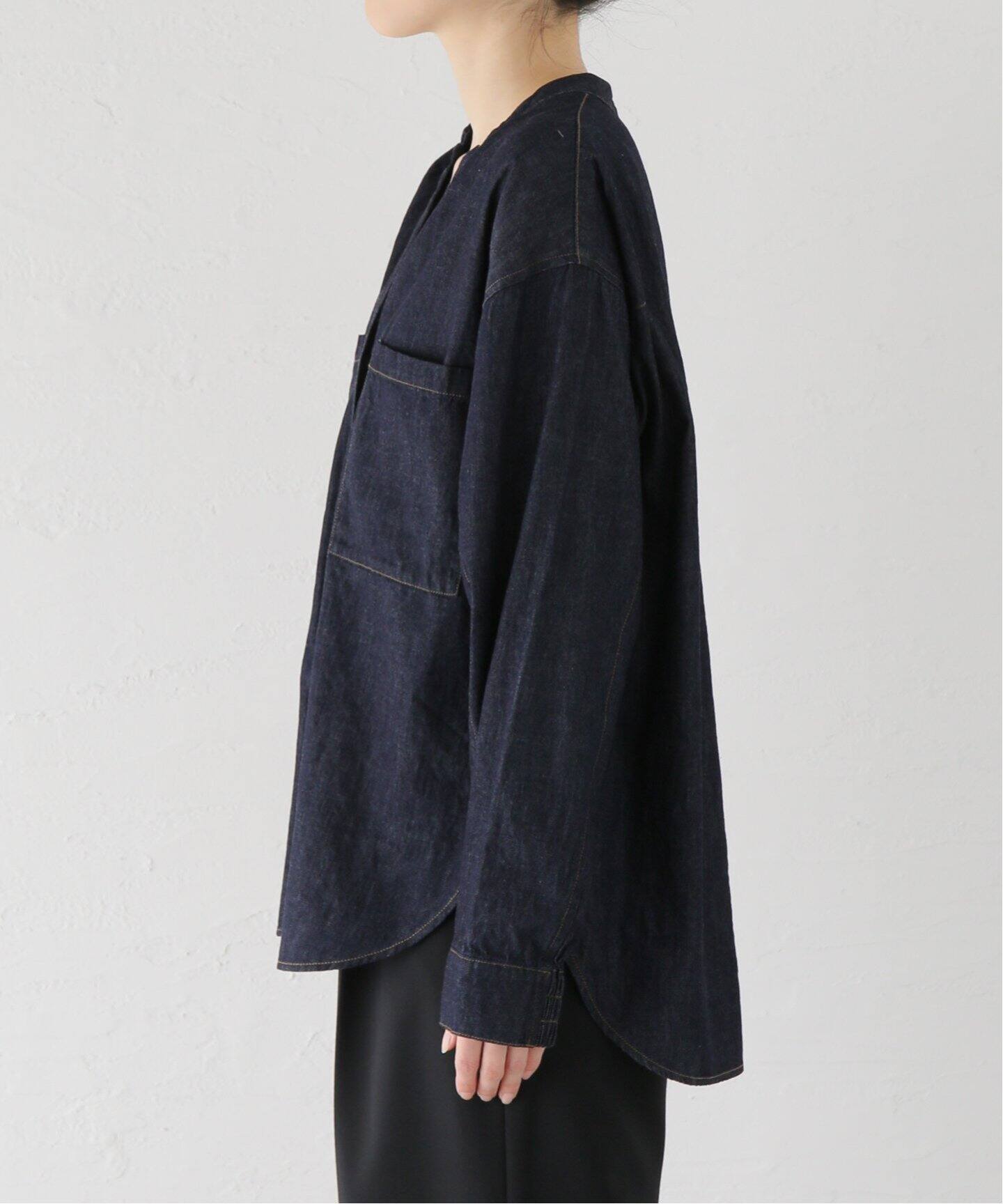 Munich/ミューニック】washed slub denim shirt（シャツ／ブラウス rienda☆水着ワンピース