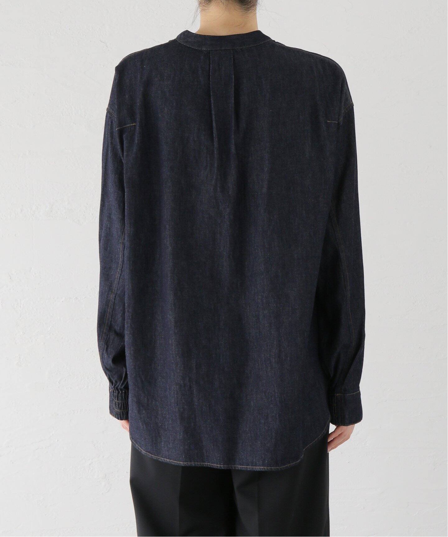 Munich/ミューニック】washed slub denim shirt（シャツ／ブラウス 